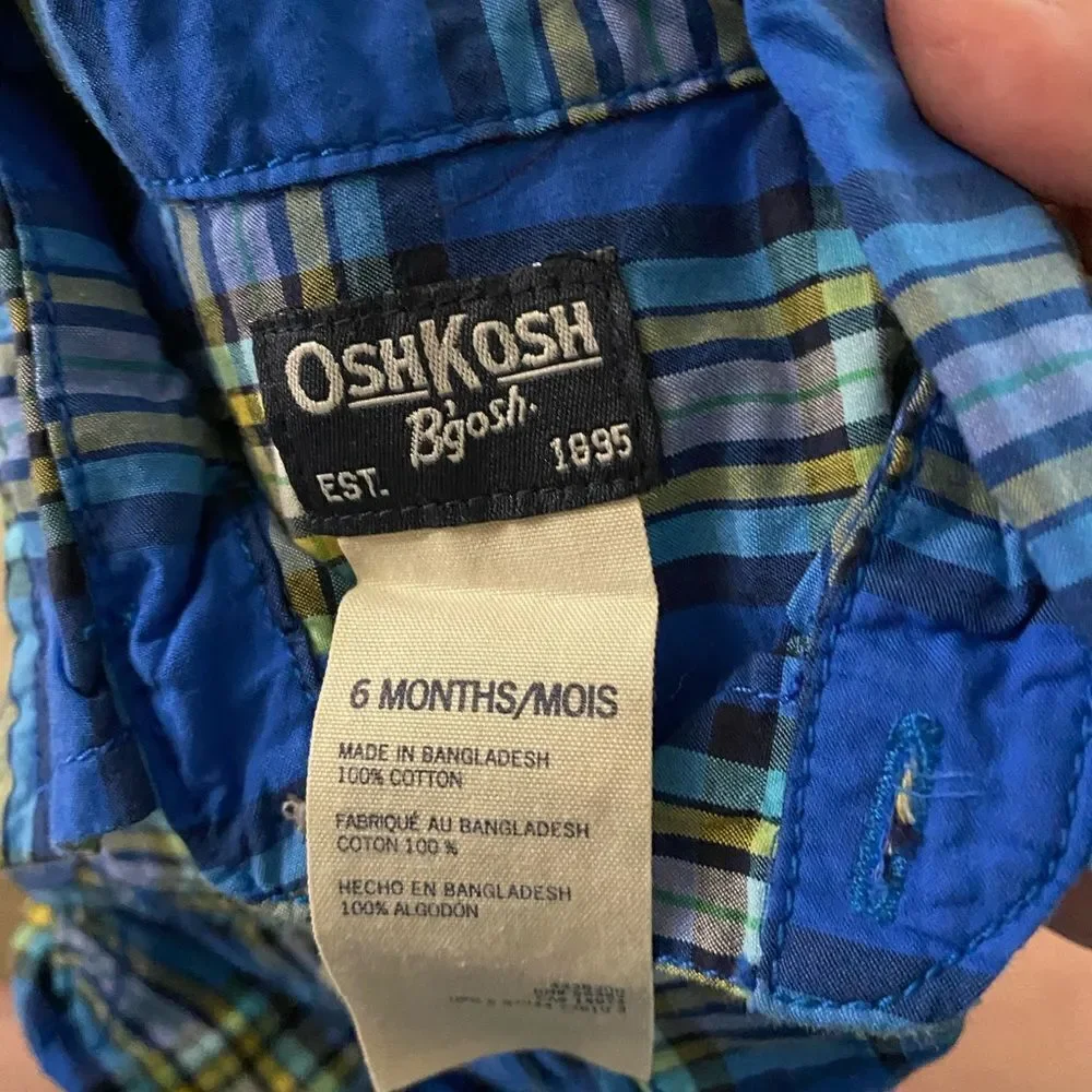 Infant Plaid OshKosh Onesie Outfit